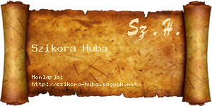 Szikora Huba névjegykártya
